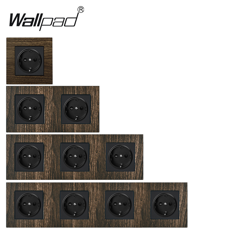 Woodworking Zone - Wood Design EU Socket Wallpad Aluminium