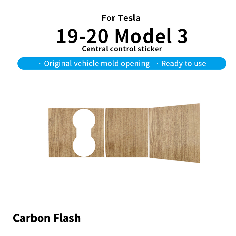 Woodworking Zone - Carbon Flash For Tesla Center Sticker