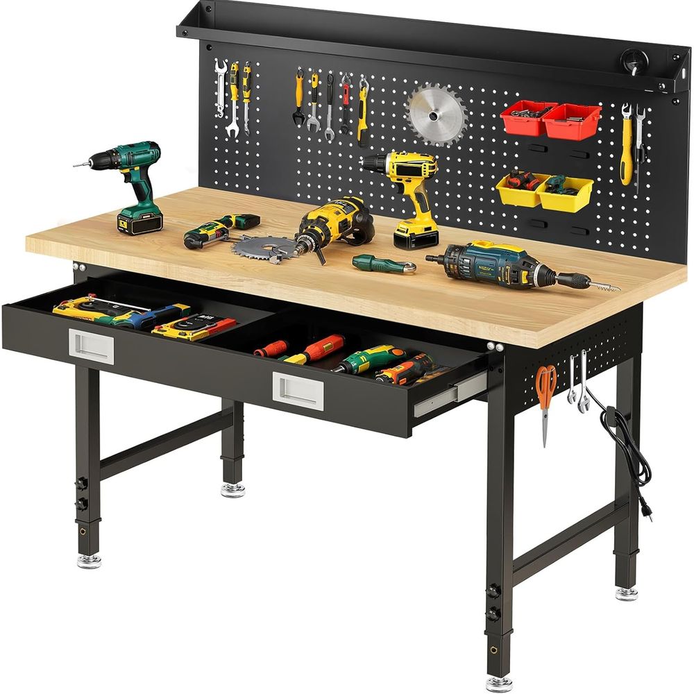 60 Adjustable Workbench with D - Woodworking Garage reseña y precio
