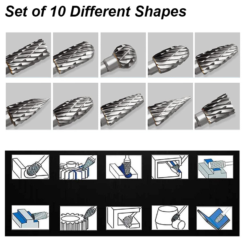 Tungsten Carbide Burr Set Bear - Woodworking Rasps And Files reseña y precio