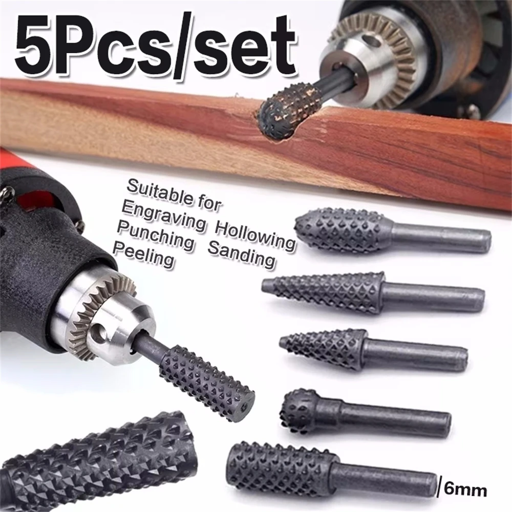5PCS Rotary Craft Files Rotary - Woodworking Rasps And Files reseña y precio