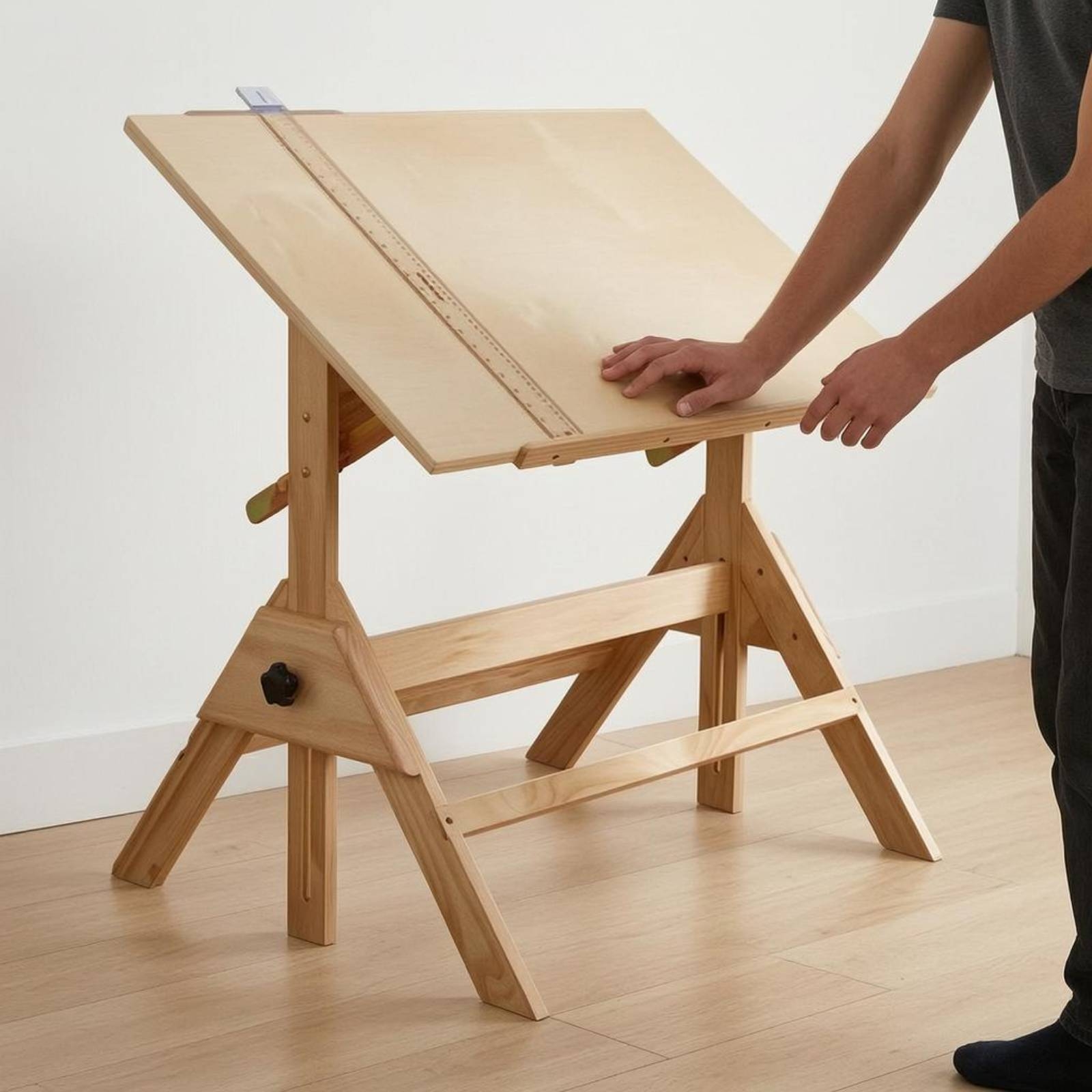 Adjustable Drawing Table Natur - Woodworking Table reseña y precio