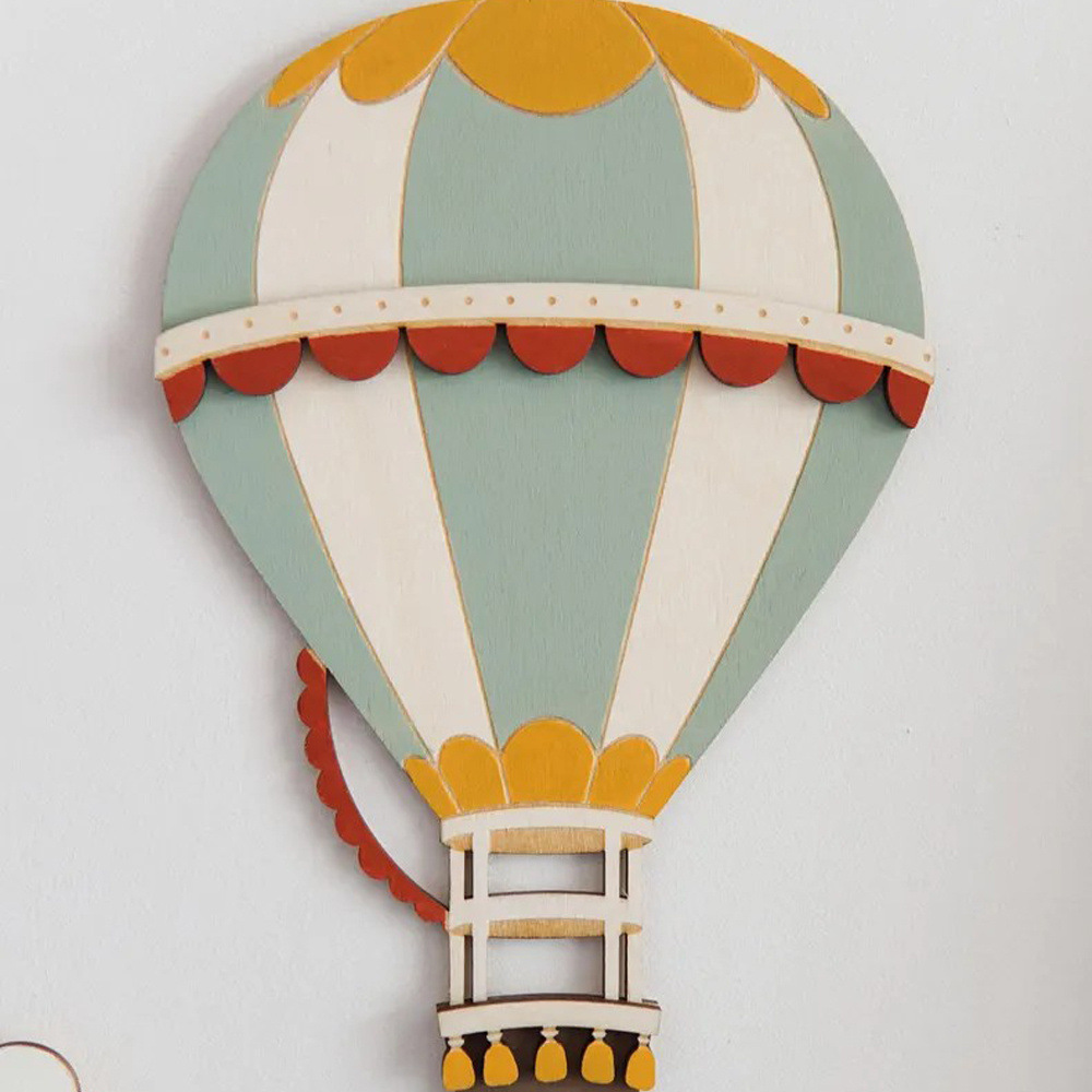 3D Wooden Hot Air Balloon Deco - Woodworking Zone reseña y precio