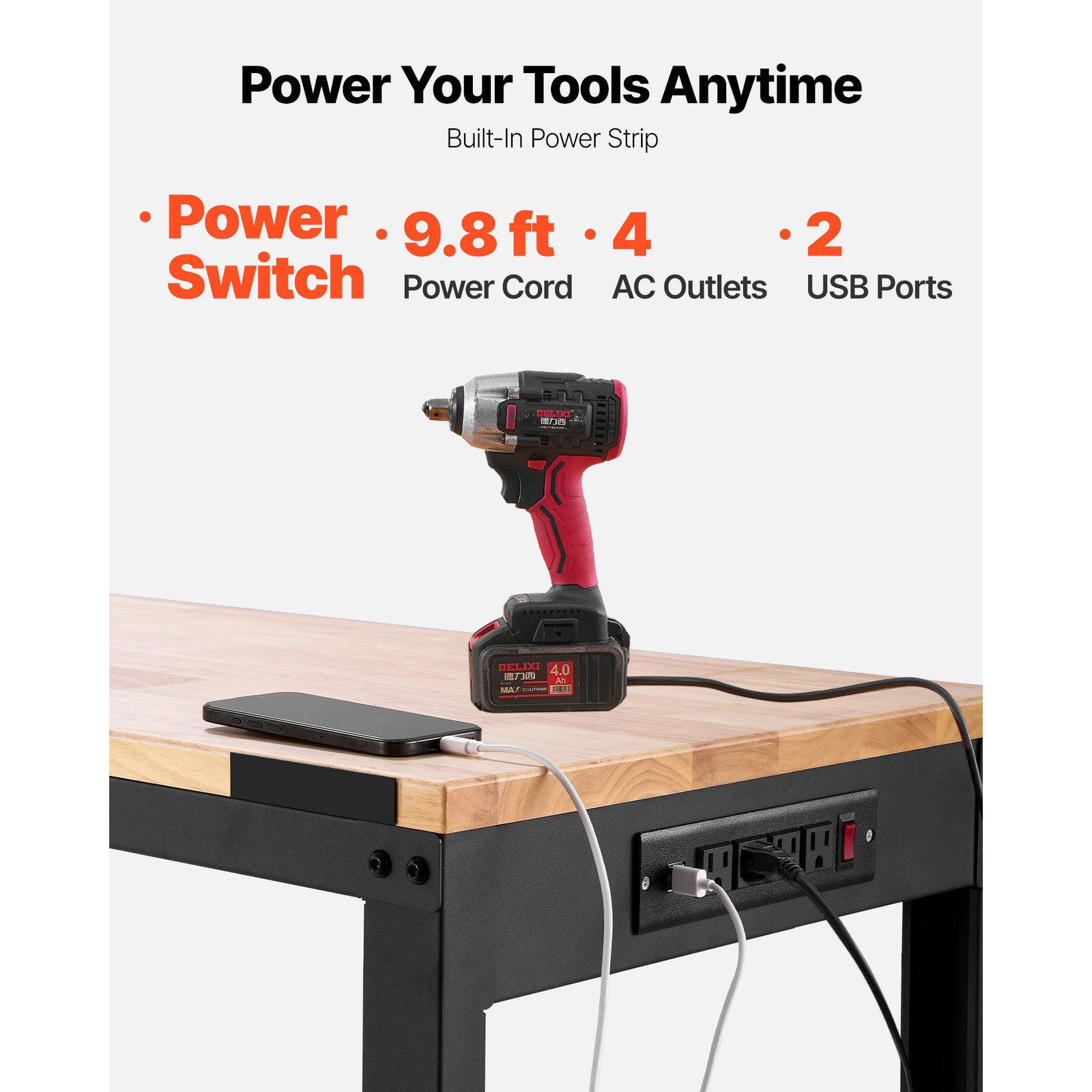 Adjustable Height Workbench 61 - Woodworking Table reseña y precio