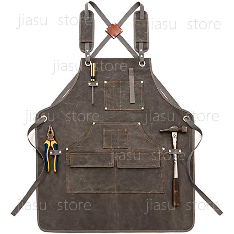 Thick Canvas Tool Apron Custom - Woodworking Logo Design reseña y precio