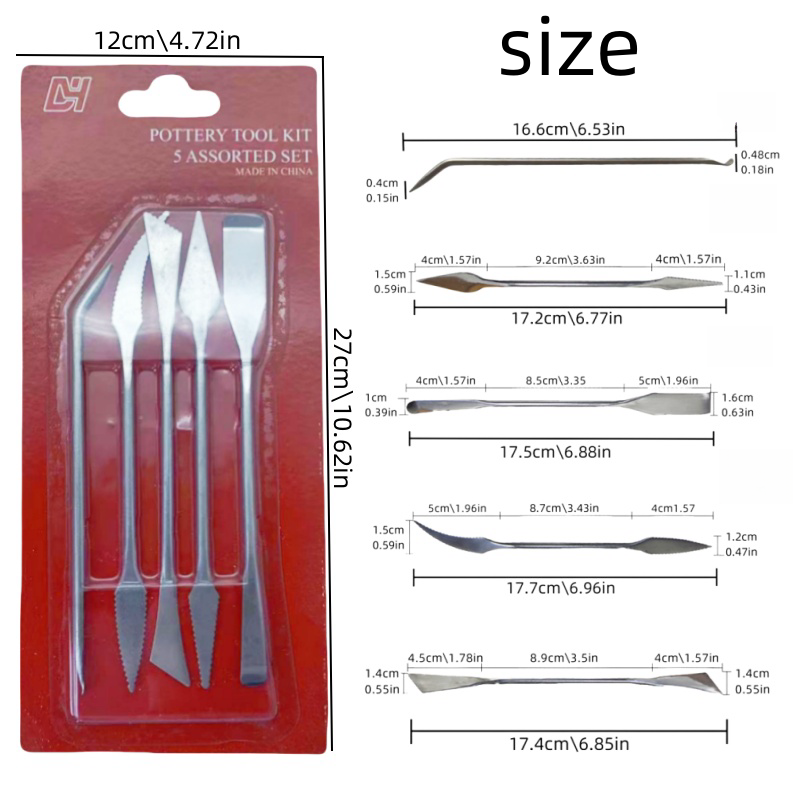 5-piece set of stainless steel - Card Scraper Steel reseña y precio
