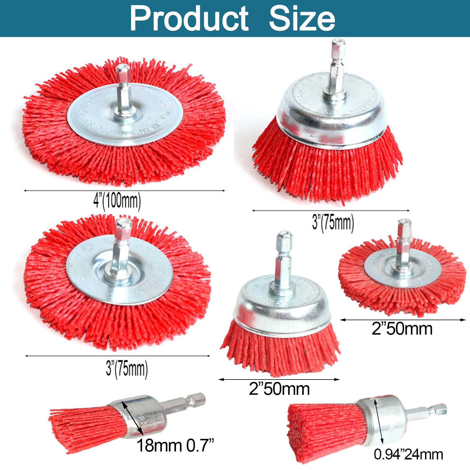 Nylon Cup Brush Abrasive Wire  - Woodworking Drill reseña y precio