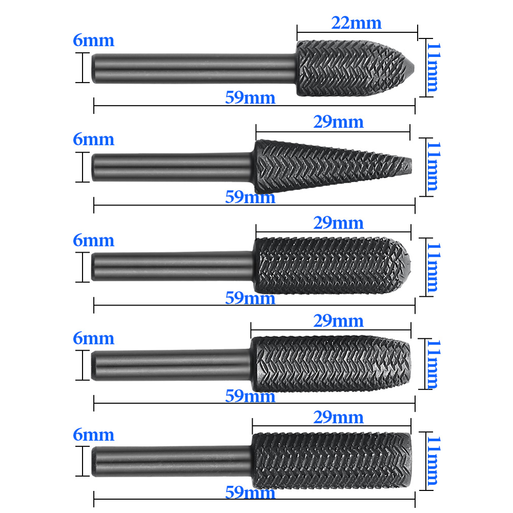 5Pcs Double Cut Rotary Rasp Fi - Woodworking Rasps And Files reseña y precio