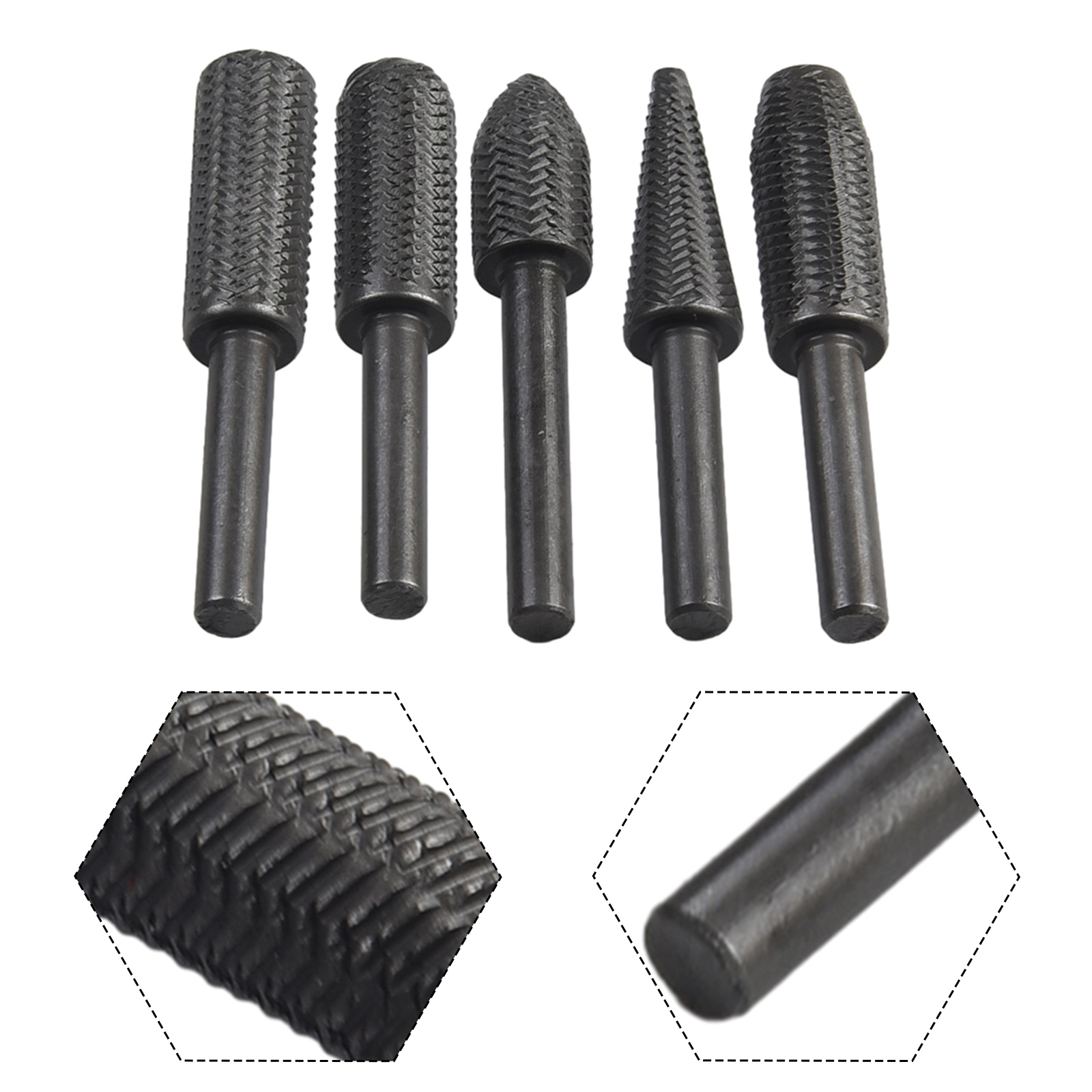 5Pcs Double Cut Rotary Rasp Fi - Woodworking Rasps And Files reseña y precio