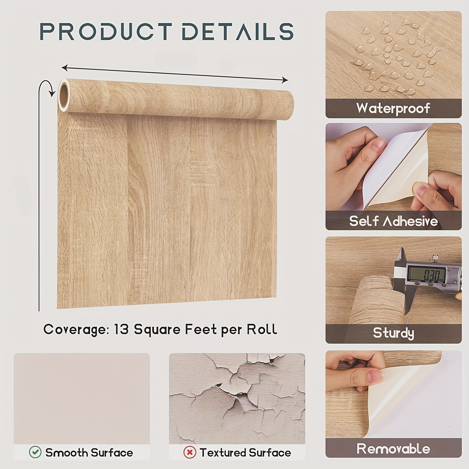 Wood Grain Waterproof Decor Co - Woodworking Zone reseña y precio