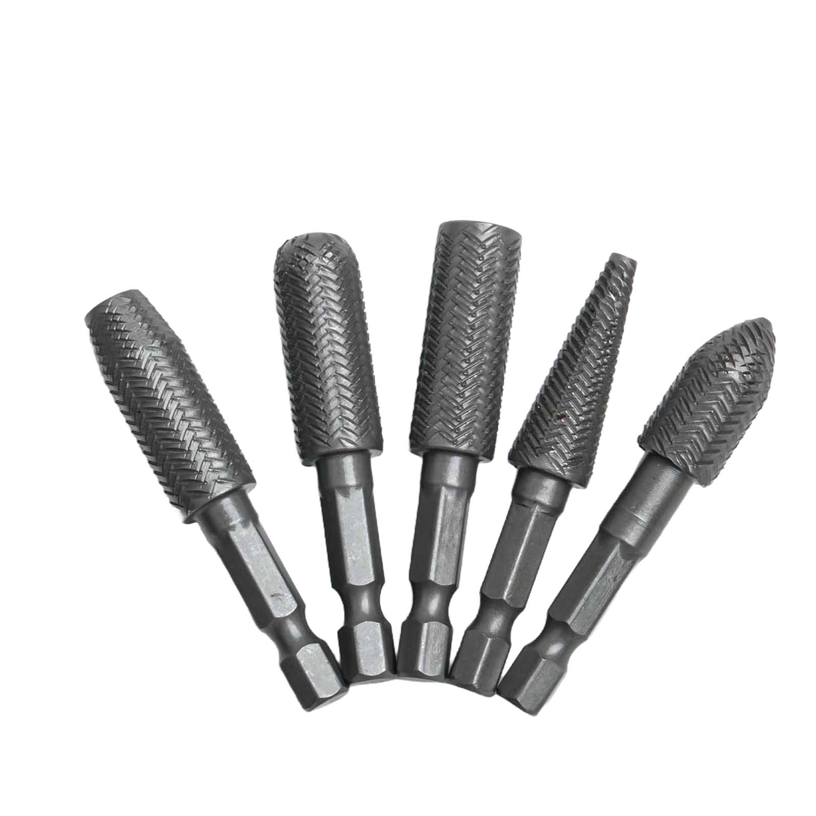 5Pcs Rotary Rasp 1/4inch Hex S - Woodworking Rasps And Files reseña y precio