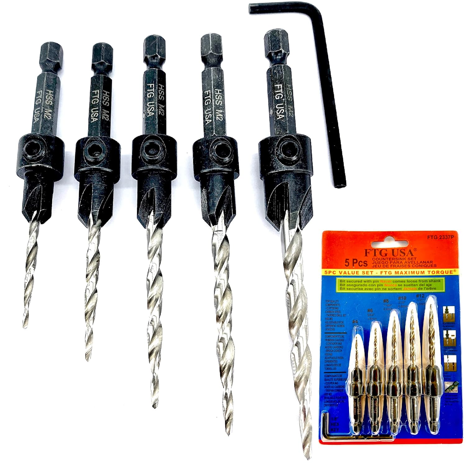 Countersink Drill Bit Set 5 Pc - Woodworking Drill reseña y precio