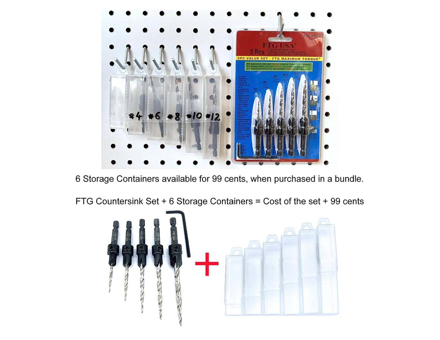 Countersink Drill Bit Set 5 Pc - Woodworking Drill reseña y precio