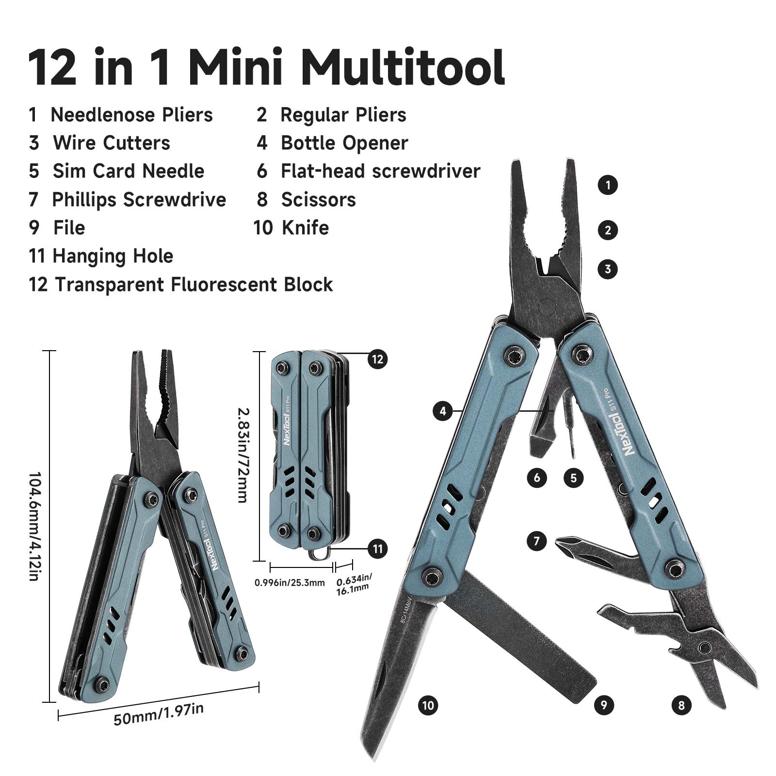 NexTool Mini Sailor Pliers S11 - Card Scraper Steel reseña y precio