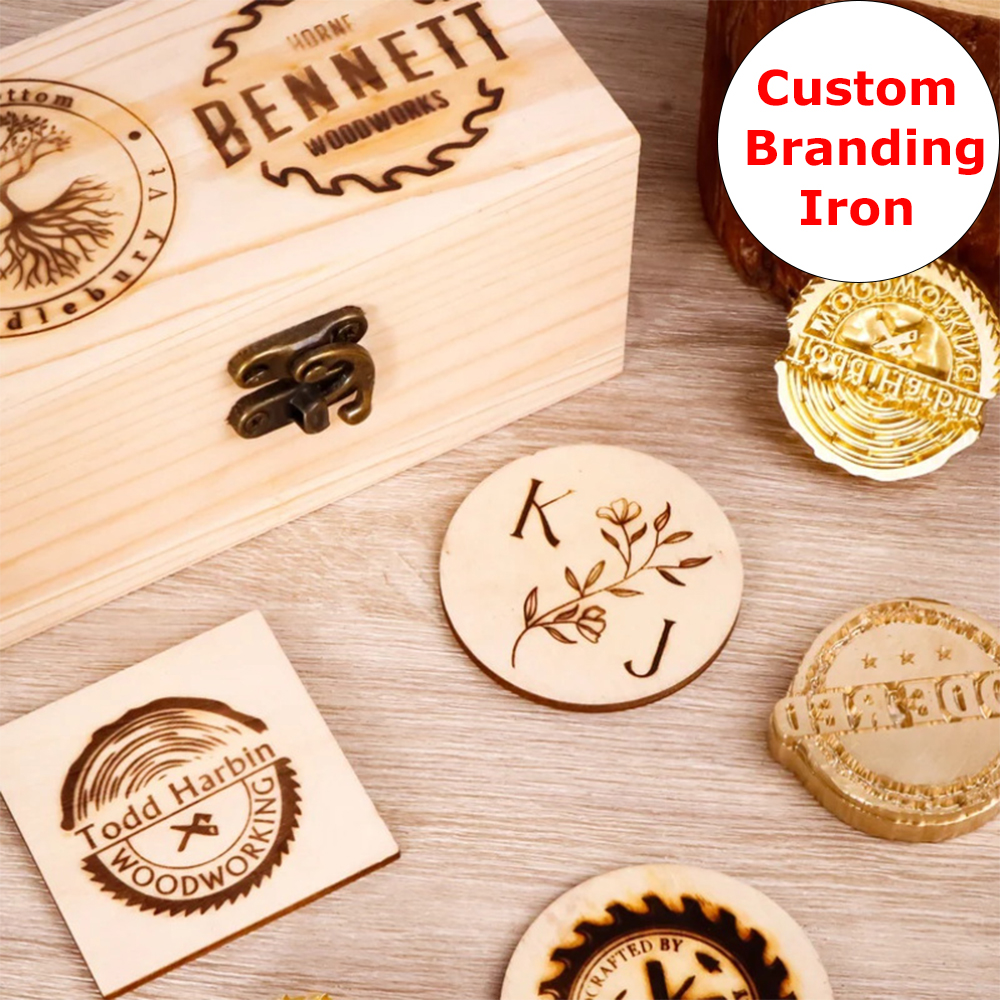 Custom Branding Iron for Food  - Woodworking Logo Design reseña y precio