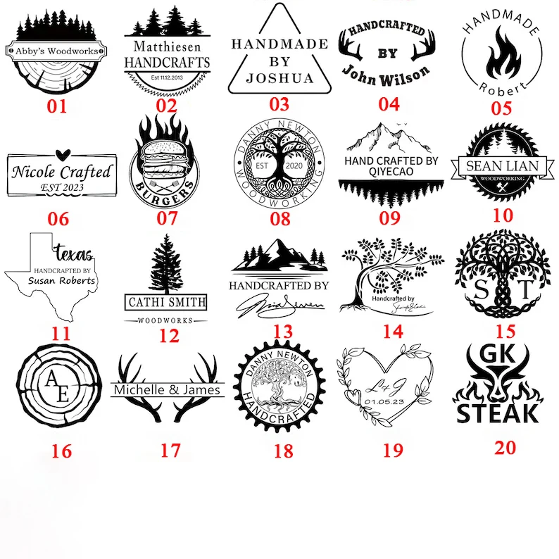 Custom Branding Iron for Food  - Woodworking Logo Design reseña y precio