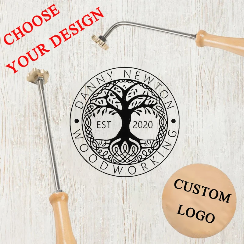 Custom Branding Iron for Food  - Woodworking Logo Design reseña y precio