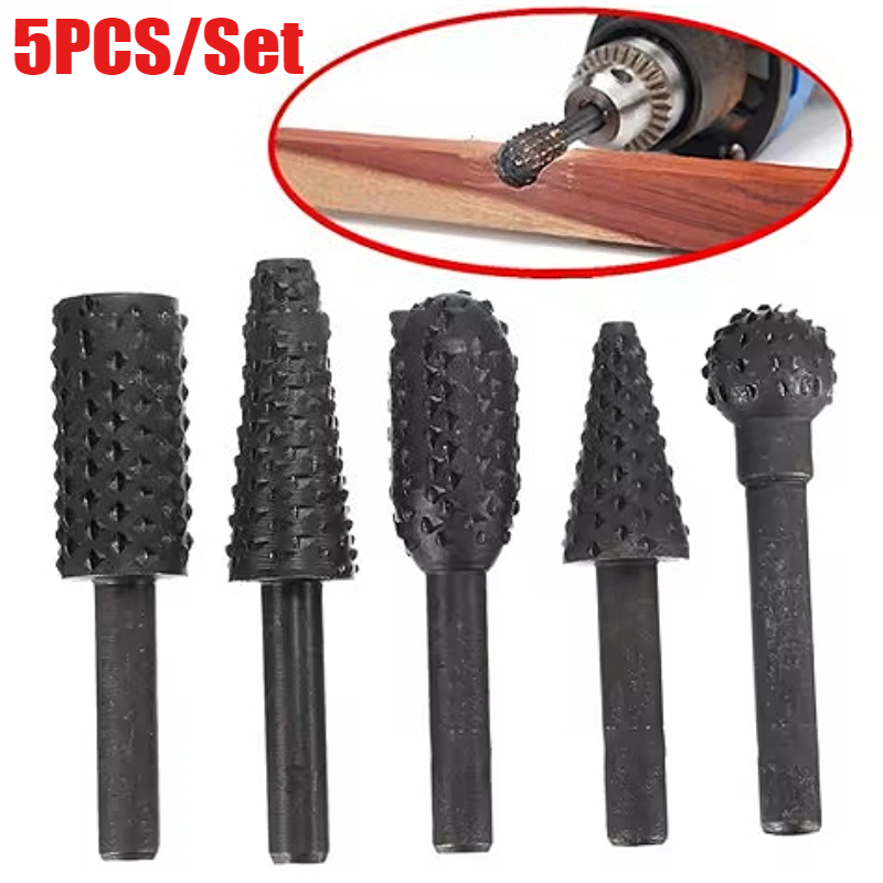 5pcs Rasp File Drill Bits Rasp - Woodworking Rasps And Files reseña y precio