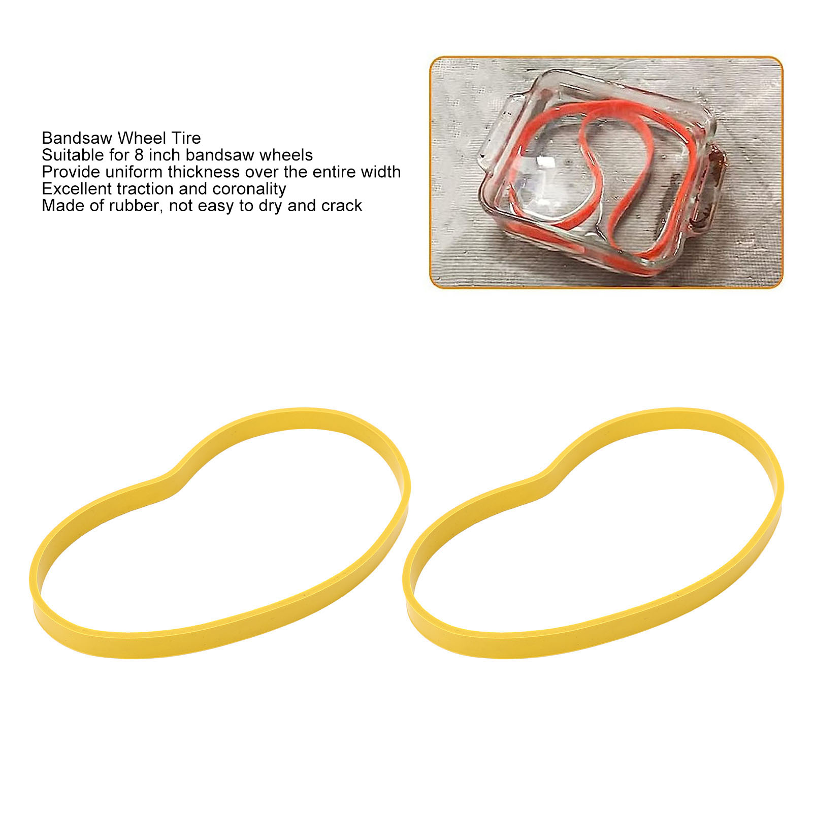 2PCS Bandsaw Bands Rubber Tire - Woodworking Bandsaw reseña y precio