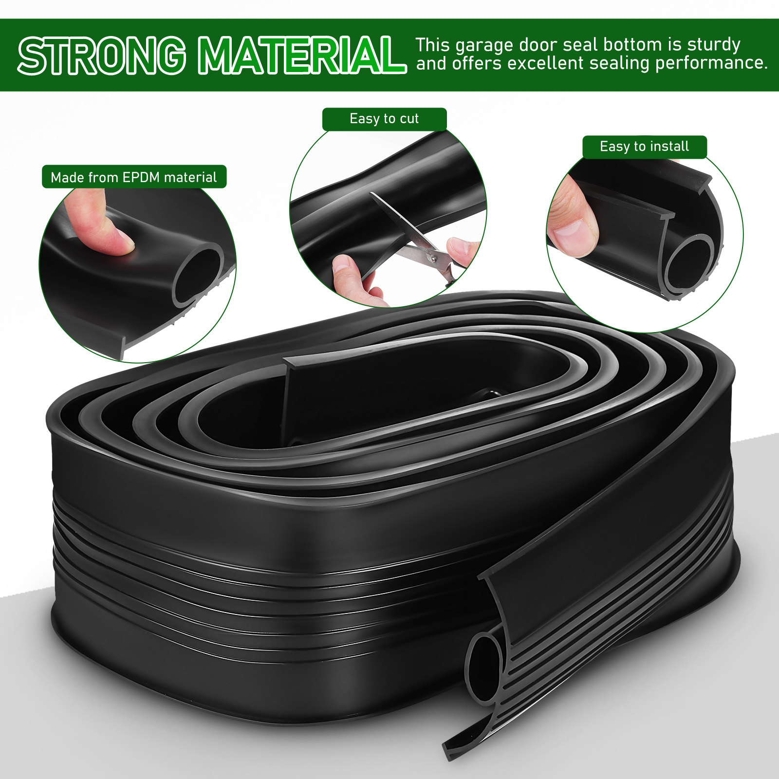 1 Roll Garage Door Bottom Seal - Woodworking Garage reseña y precio