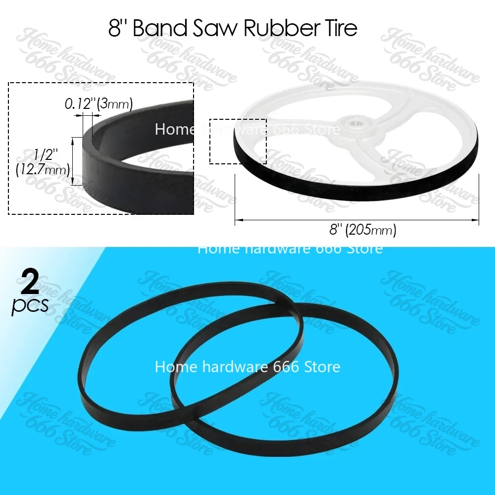 2pcs Bandsaw Rubber Band for 8 - Woodworking Bandsaw reseña y precio