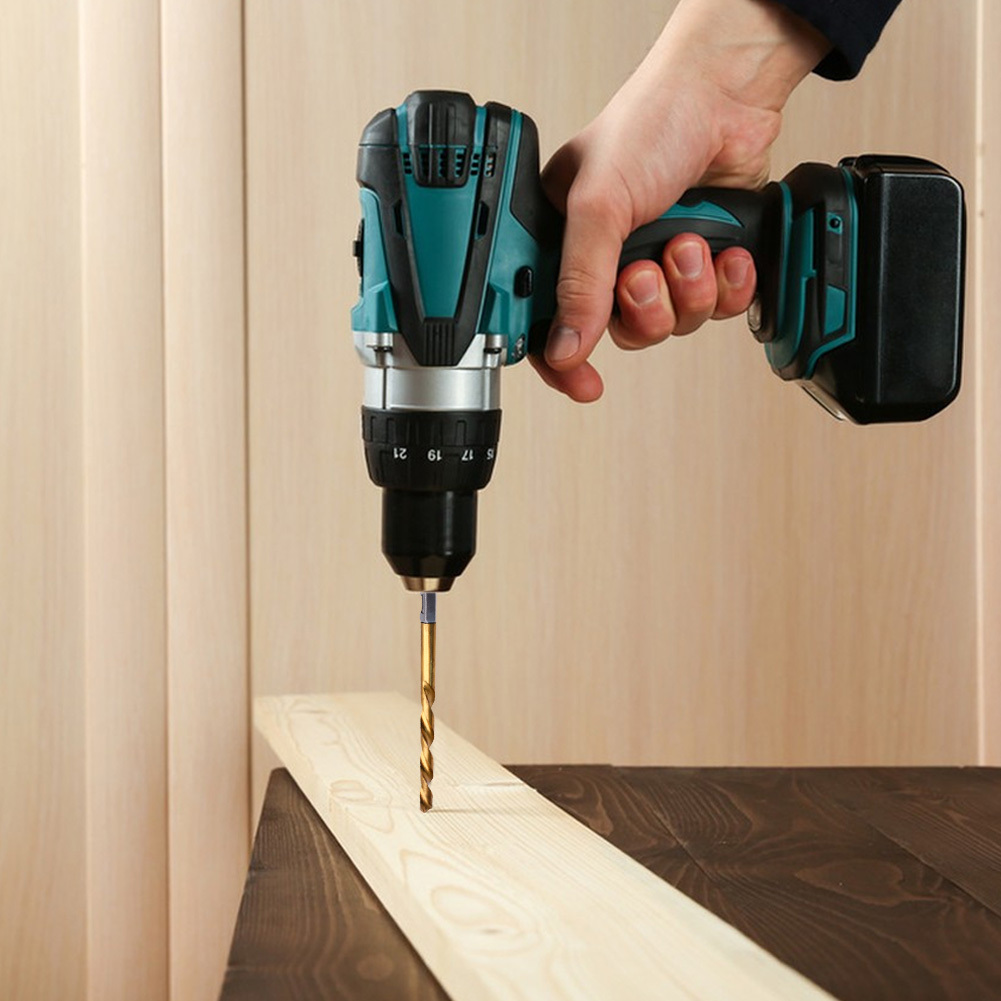 13pcs Titanium Coated Twist Dr - Woodworking Drill reseña y precio