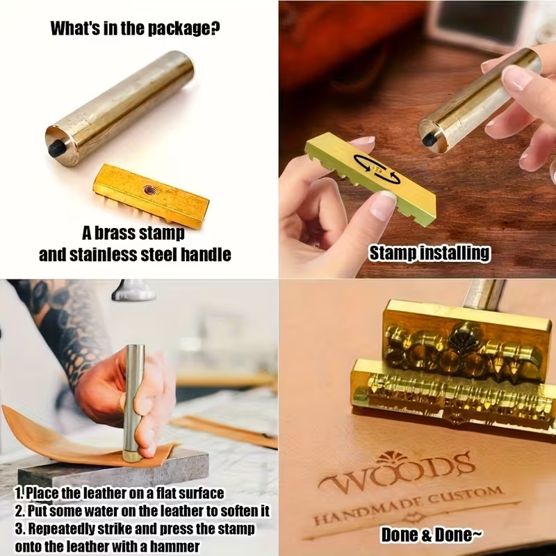 M8 Custom Branding Iron Stamp  - Woodworking Logo Design reseña y precio