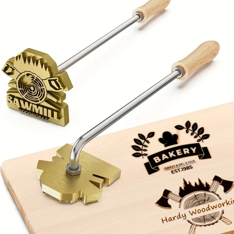 M8 Custom Branding Iron Stamp  - Woodworking Logo Design reseña y precio