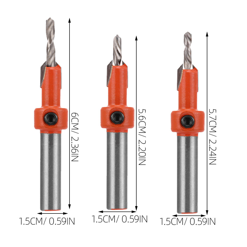 5pcs Woodworking Countersink D - Woodworking Drill reseña y precio