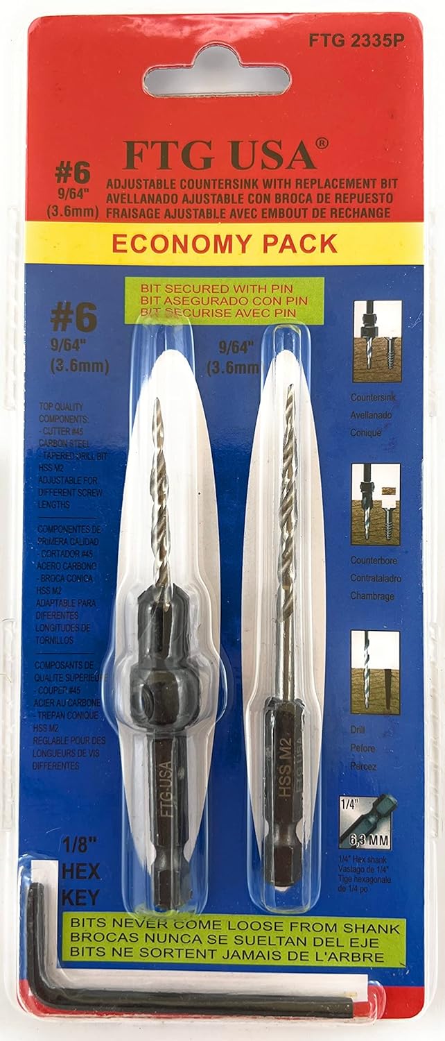 Adjustable Wood Countersink Dr - Woodworking Drill reseña y precio