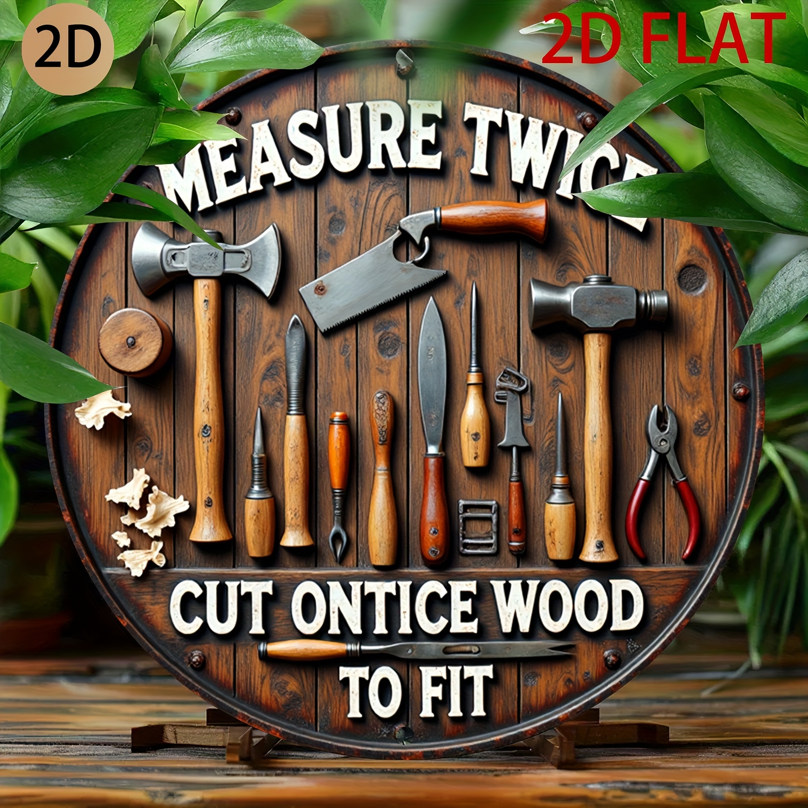 2D planar circular wooden tool - Woodworking Logo Design reseña y precio