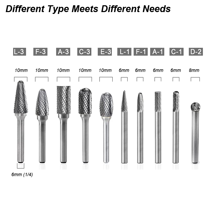 Tungsten Carbide Burrs Set 6mm - Woodworking Rasps And Files reseña y precio